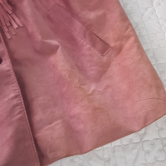 Vintage Pink Suede Fringe Western Jacket - Size M "Made in Canada" - Picture 12 of 14